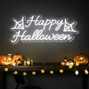 Spookify Your Space: Happy Halloween Words Spider Halloween Decor for Home, Office, and Themed Parties