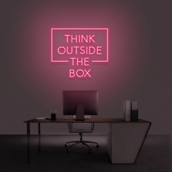 Think Outside The Box Neon Sign