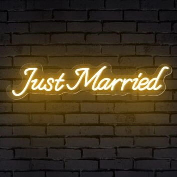 Brighten Up Your Wedding and Home Decor with the &quot;Just Married&quot; Words Neon Sign.
