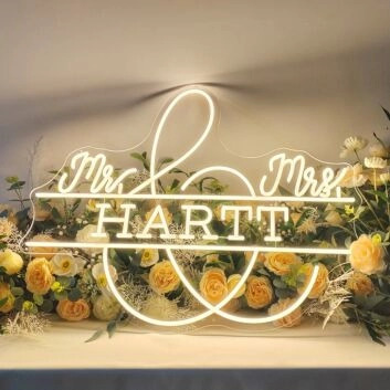 Enhance Your Wedding, Anniversary with the Customize  Mr Mrs Personalized Neon Name Sign