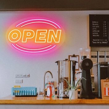 Brighten Up Your Business, Bar, or Storefront with the Vibrant Oval Neon Open Sign