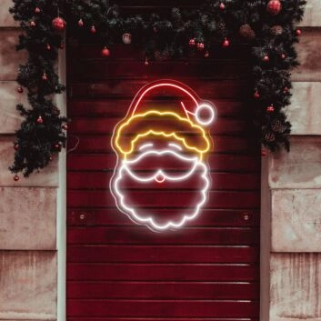 Brighten Your Holiday Celebrations and Decor: Santas Twinkle Led Neon Sign for Home, Office, and Festive Events.