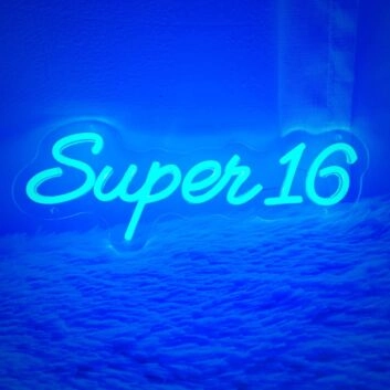 Brighten Up Every Celebration - Super Number Personalized Neon Birthday Sign for Home, Bars, and Special Events