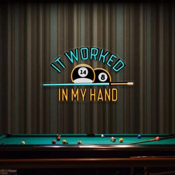 Enhance Your Game Room, Bar, or Business with the Striking Billiards Wall Decor Business Logo Sign For Wall LED UV Neon Sign.