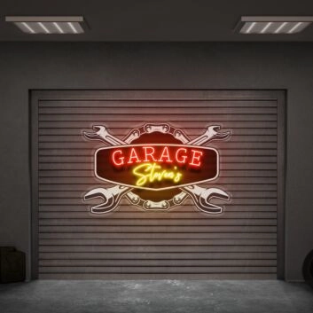 Brighten Your Space: Garage LED UV Neon Sign, Perfect for Home Decor, Bars, and Weddings