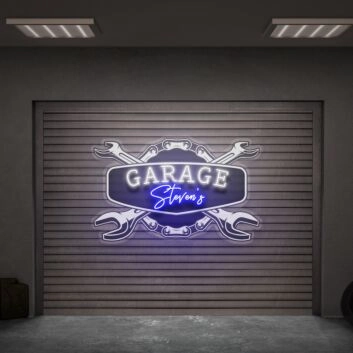 Brighten Your Space: Garage LED UV Neon Sign, Perfect for Home Decor, Bars, and Weddings