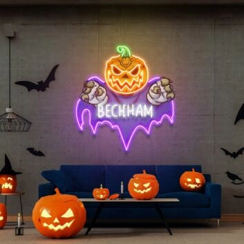 Spookify Your Space: Halloween Decor Neon Name Sign for Teenage Girl Room, Party Ambiance, and Unique Gift Ideas