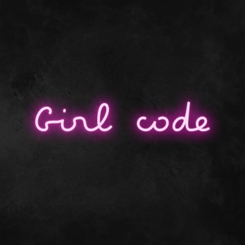 &#39;Girl Code&#39; Neon Sign