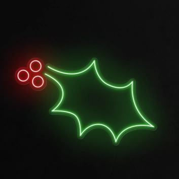 Holly Leaf Neon Sign
