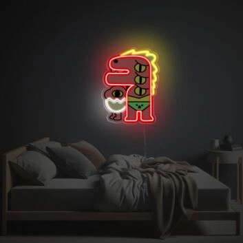 Elevate Your Space: Three Eyes Red Guy Monster LED Neon Acrylic Artwork Perfect for Bars, Game Rooms, and Themed Events.