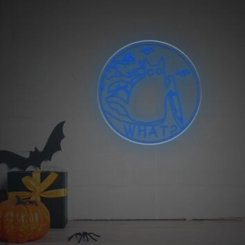 Spookify Your Space: Halloween Cat With Knife LED Neon Sign for Home, Office, and Themed Parties