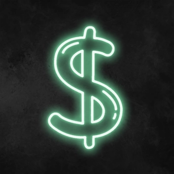 Dollar Neon Sign