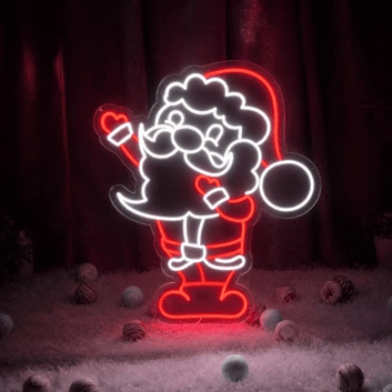 Brighten Up Your Festive Celebrations and Decor: Cuty Santa Claus LED Neon Sign for Home, Office, Store, and Holiday Parties
