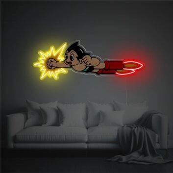 Add a Cosmic Touch to Your Space: Flying Astro LED Neon Acrylic Artwork, Perfect for Bedrooms, Gaming Rooms, and Sci-Fi Themed Parties.