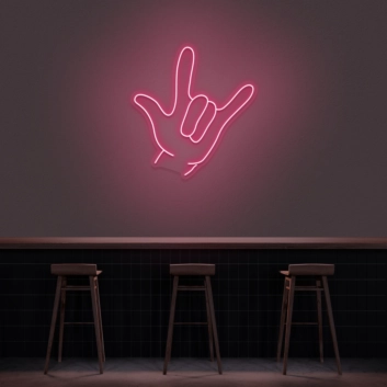 Rock On Hand Neon Sign