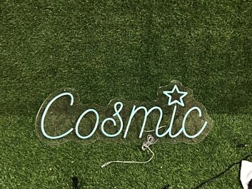 Brighten Up Your Bar, Office, and Wedding with the Celestial Glow of Cosmic Blue LED Neon Sign.