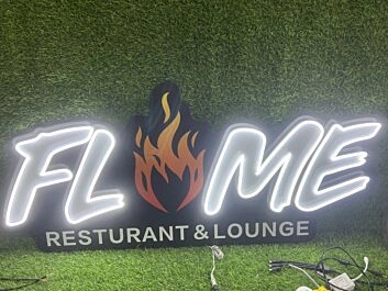 Brighten Your Space: Flame UV Print LED Neon Sign Perfect for Bars, Offices, and Chic Home Decor