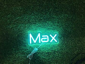Brighten Your Office, Store, and Bar Ambiance with the Max Blue LED Neon Sign.