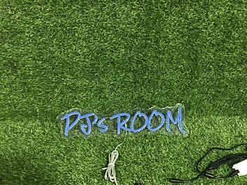 Brighten Up Any Space: PJs Room Blue LED Neon Sign Perfect for Home Decor, Office Ambiance, and Bar Aesthetics.