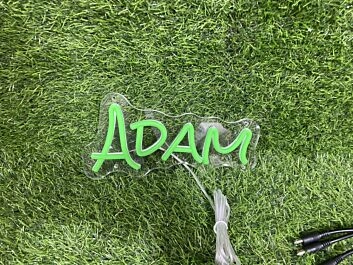 Brighten Up Any Space: Adam Greet LED Neon Sign, Perfect for Home Decor, Office, Storefronts, and Celebrations.