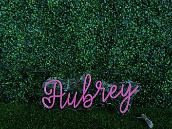 Elevate Your Space: Aubrey LED Neon Sign, Perfect for Home Decor, Office Glamour, and Event Highlights
