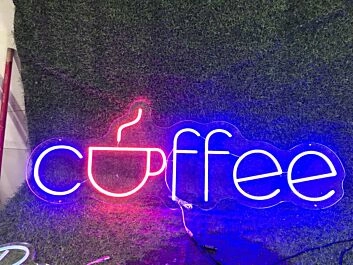 Brighten Up Your Café or Home Kitchen with the Warm Glow of the Coffee With Coffee Cup LED Neon Sign.