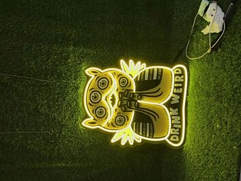 Elevate Your Bar, Office, or Party Ambiance with the Drink Weird UV Print LED Neon Sign.