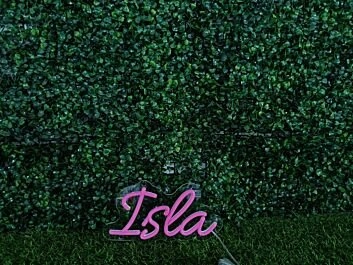 Brighten Your Wedding, Bar, and Home Decor with the Isla Pink LED Neon Sign.