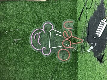 Brighten Your Storefront or Themed Party: Open With Ice Cream LED Neon Sign Perfect for Food Establishments and Celebrations