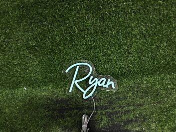 Brighten Up Your Space: Ryan Blue Neon Sign for Home Decor, Office Ambiance, Storefronts, and Lively Bar Settings