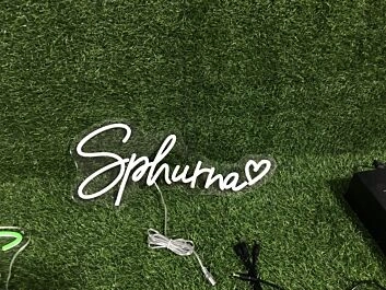 Brighten Your Wedding, Bar, and Home Decor with the Sphurna With Heart Yellow LED Neon Sign.