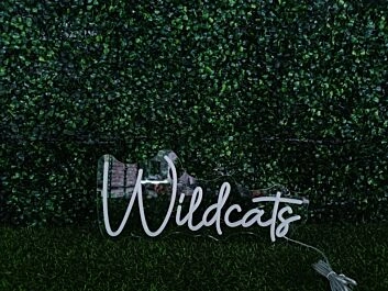 Brighten Up Your Bar, Office, or Game Room with Wildcats White LED Neon Sign.