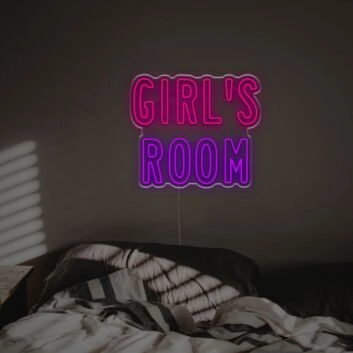 Brighten Your Space: Girls Room LED Neon Sign Perfect for Bedroom, Playroom, and Birthday Celebrations