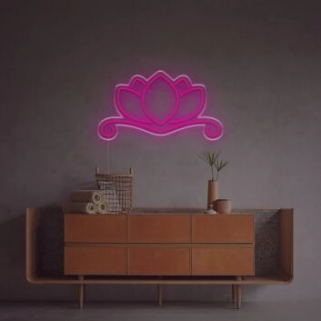 Brighten Your Space: Lotus LED Neon Sign Ideal for Weddings, Bars, and Cozy Home Decor.