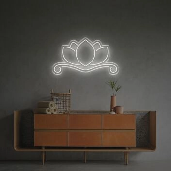 Brighten Your Space: Lotus LED Neon Sign Ideal for Weddings, Bars, and Cozy Home Decor.