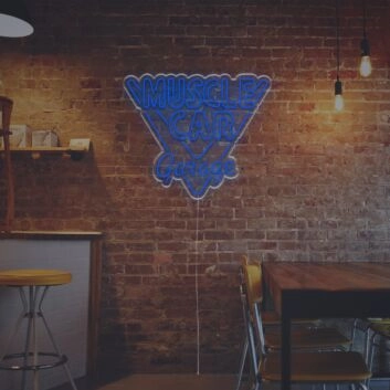 Brighten Up Your Garage, Man Cave, and Parties with Muscle Car Garage LED Neon Sign.