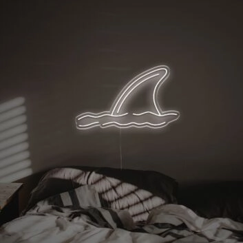 Brighten Up Your Bar, Office, or Beach House with the Shark Fin LED Neon Sign.
