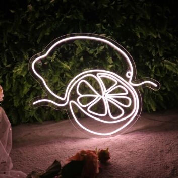 Brighten Up Your Bar, Kitchen, or Summer Event with the Sliced Lemon LED Neon Sign.