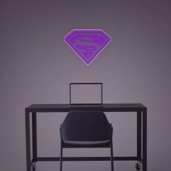 Brighten Up Your Game Room and Bar with the Iconic Superman Logo LED Neon Sign.