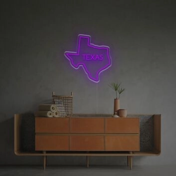 Brighten Your Space: Texas State Outline LED Neon Sign for Bars, Offices, and Home Decor Enthusiasts