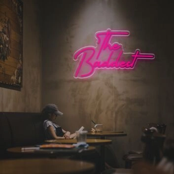 Brighten Up Your Bedroom, Office, or Gaming Space with The Baddest LED Neon Sign.
