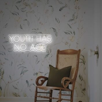 Brighten up your bar, office, or wedding venue with the timeless glow of Youth Has No Age LED Neon Sign.