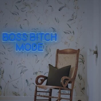 Brighten Up Your Office, Store, or Bar Ambiance with the Boss Bitch Mode LED Neon Sign.