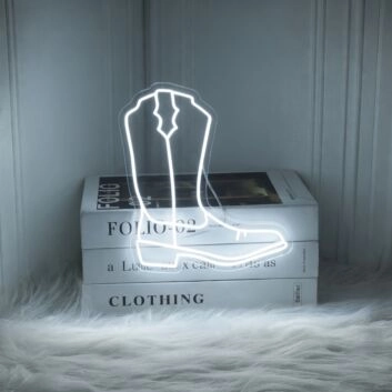 Brighten Up Your Western Themed Party or Country Home with the Cow Boy Boots LED Neon Sign.