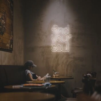 Brighten Your Special Moments: Fing Your Soul LED Neon Sign for Weddings, Parties, and Cozy Home Vibes.