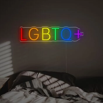 Brighten Up Your Bar, Home, or Wedding Venue with the LGBTQ With Plus LED Neon Sign