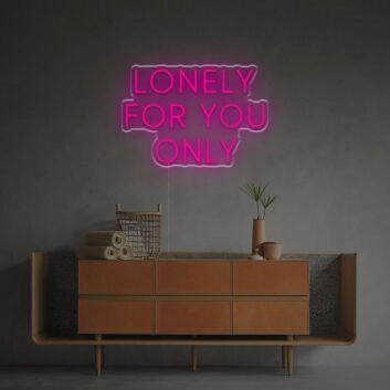 Bring romance to weddings, bedrooms, and date nights with the Lonely For You Only LED Neon Sign.
