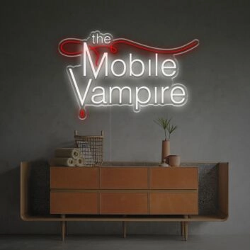 Brighten Up Your Bar, Home, and Halloween Bash with The Mobile Vampire LED Neon Sign.