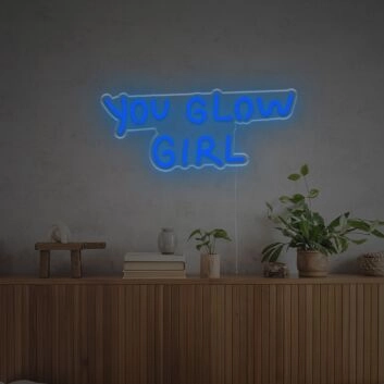 Brighten Your Space with Versatility: You Glow Girl LED Neon Sign for Home Decor, Office Ambience, and Celebratory Events Like Weddings and Parties.