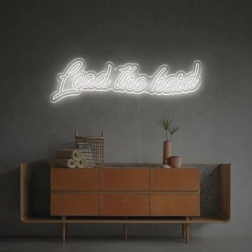 Brighten Up Your Bar, Office, or Event with the Lead The Herd LED Neon Sign.